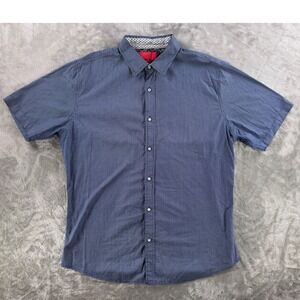 Project RED Check Button Up Shirt Mens M Blue Cotton Casual Preppy Dadcore